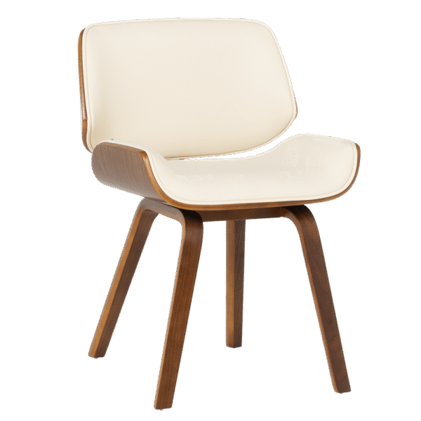 Трапезен стол 9976 орех - крем цвят