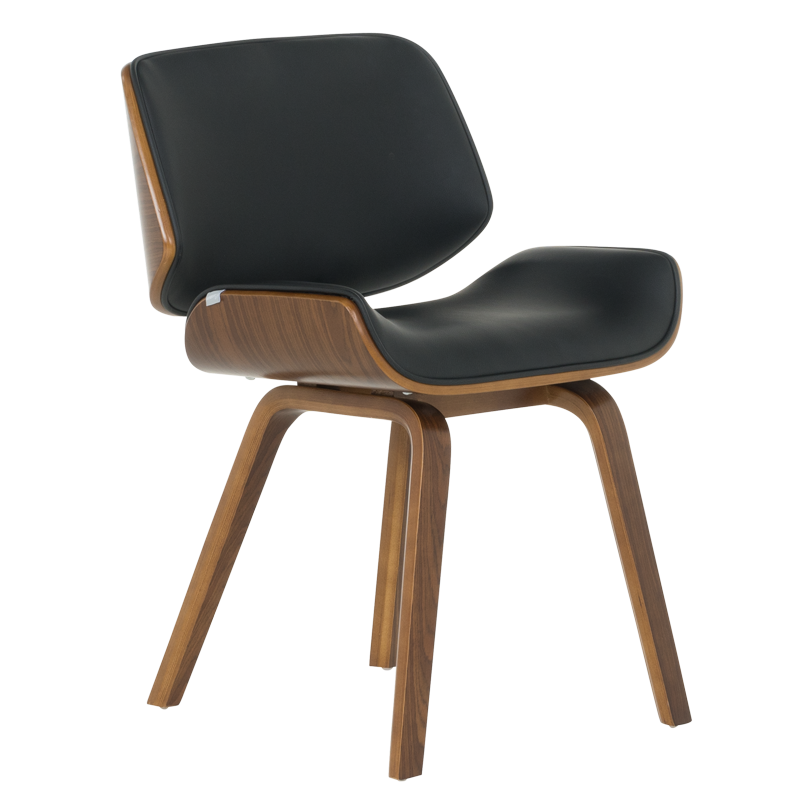 01 Трапезен стол 9976 орех - черен цвят