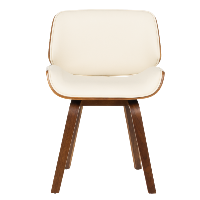 02 Трапезен стол 9976 орех - крем цвят