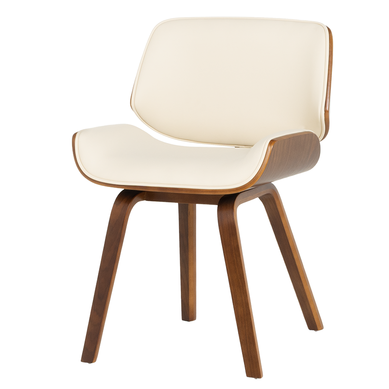 03 Трапезен стол 9976 орех - крем цвят