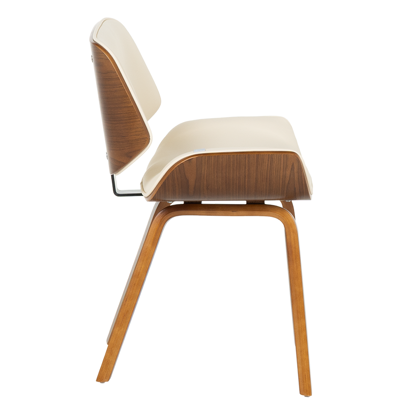 04 Трапезен стол 9976 орех - крем цвят