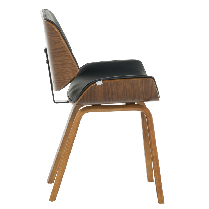 04 Трапезен стол 9976 орех - черен цвят