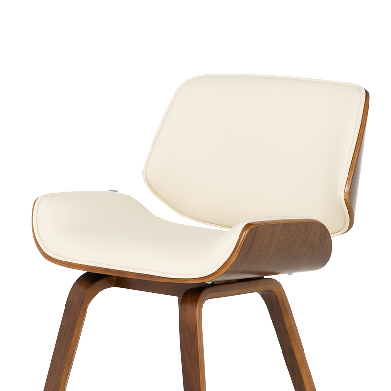 06 Трапезен стол 9976 орех - крем цвят