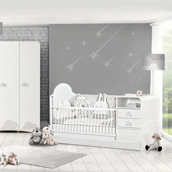 Бебешка кошара и детско легло 2в1 от серията PORI 80 x 180