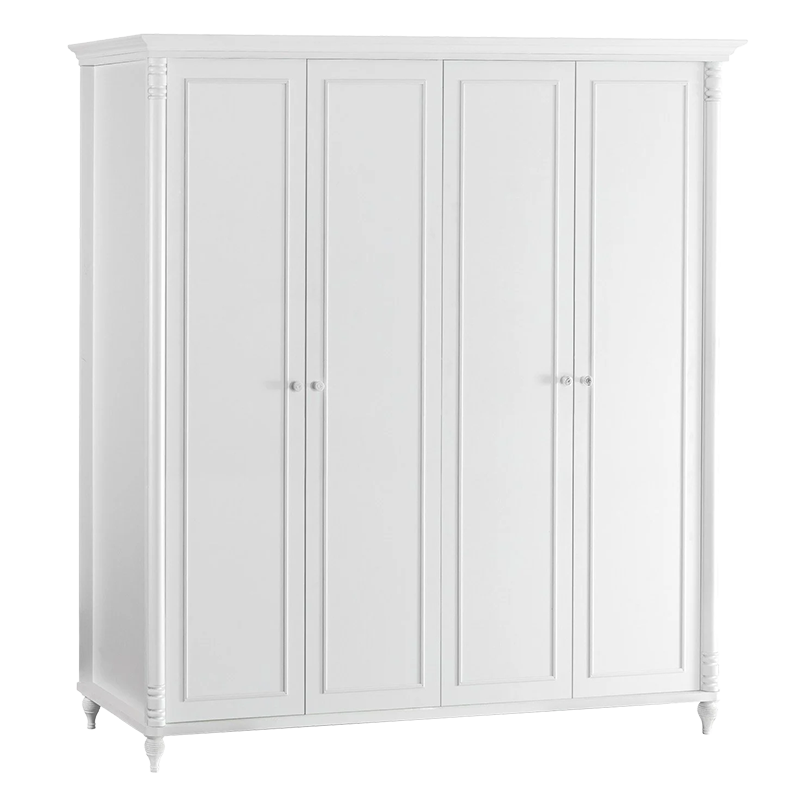 chetirikrilen-detski-garderob-nil-bjal Четирикрилен детски гардероб от серията NIL бял цвят