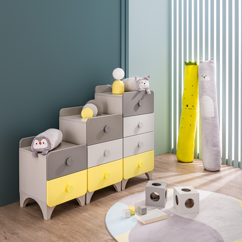 detski-skrin-s-3-chekmedjeta-minia (2) Детски скрин с четири чекмеджета от серията MINIA