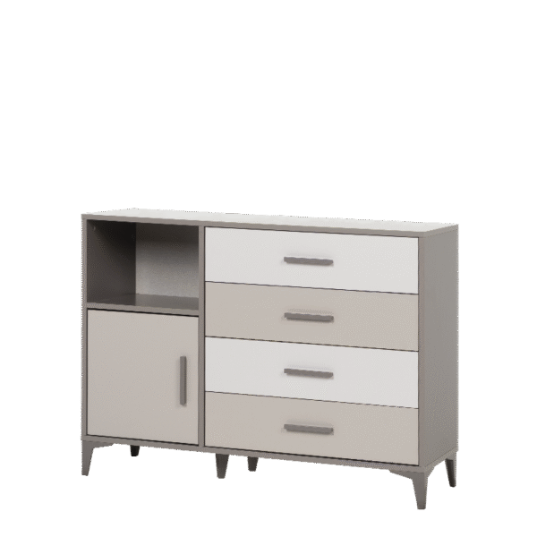 Детски скрин с шкаф и чекмеджета от серията RIGA