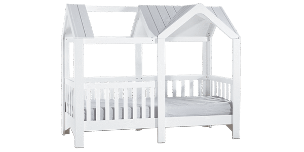 Детско легло къща Монтесори MIAMI 100 х 200 см - бял цвят