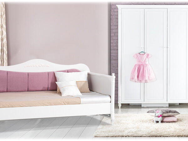 Детско легло Монтесори от серията NIL 90 х 200 см бял цвят