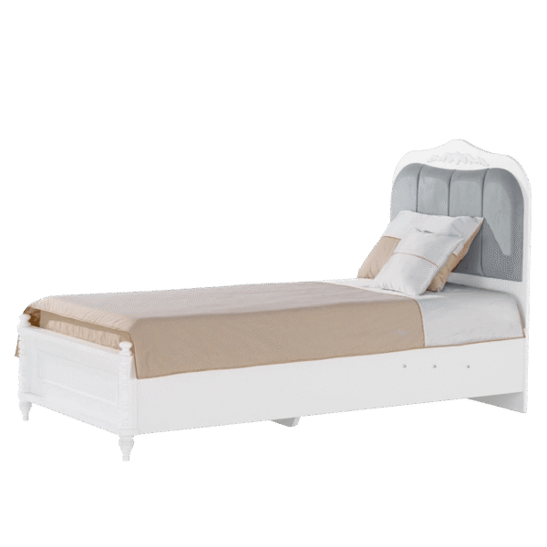 Детско легло с ракла от серията NIL 120 x 200 см бял и сив цвят