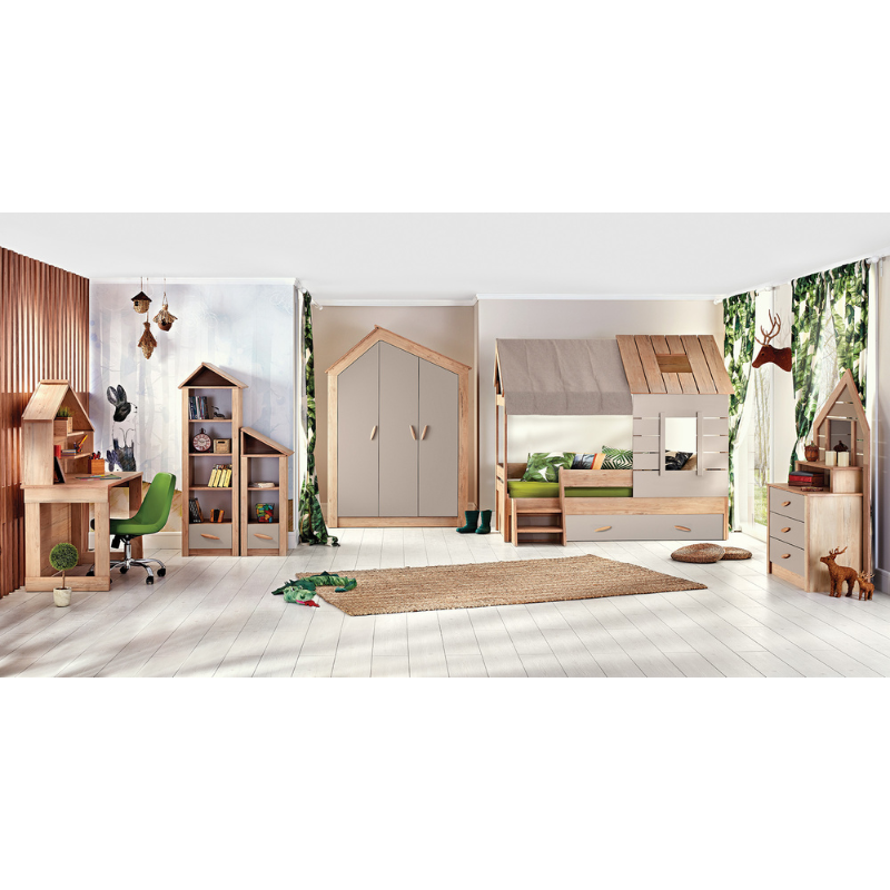 dvuetajno-detsko-leglo-my-house-djasno (2) Двуетажно детско легло MY HOUSE - дясно