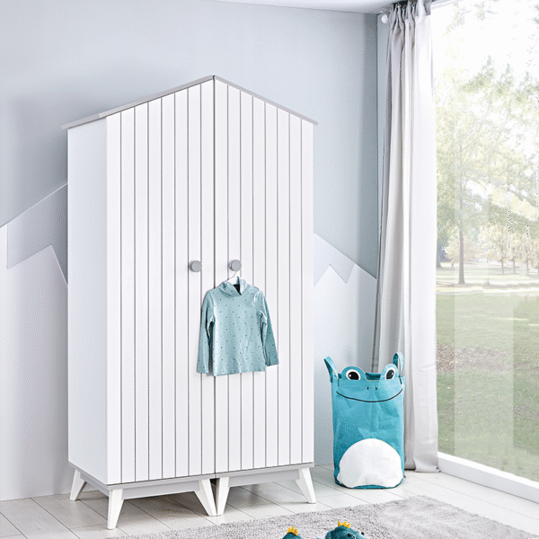 Детски еднокрилен гардероб ляв от серията BIRD HOUSE