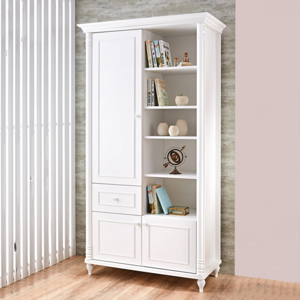 Детска етажерка за книги от серията NIL бял цвят