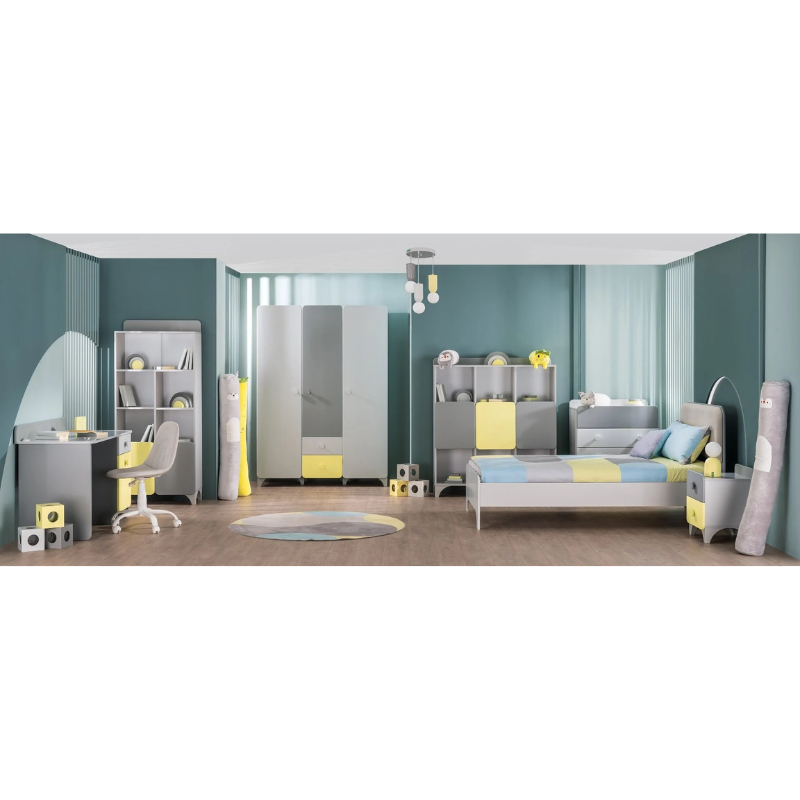 trikrilen-detski-garderob-minia (2) Трикрилен детски гардероб от серията MINIA 143х53х200 см