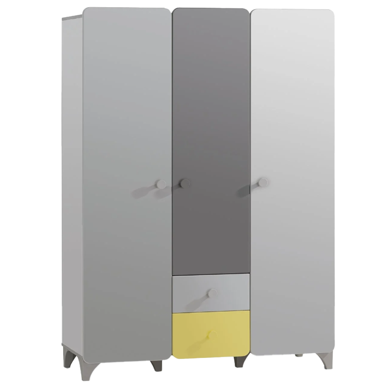 trikrilen-detski-garderob-minia Трикрилен детски гардероб от серията MINIA 143х53х200 см