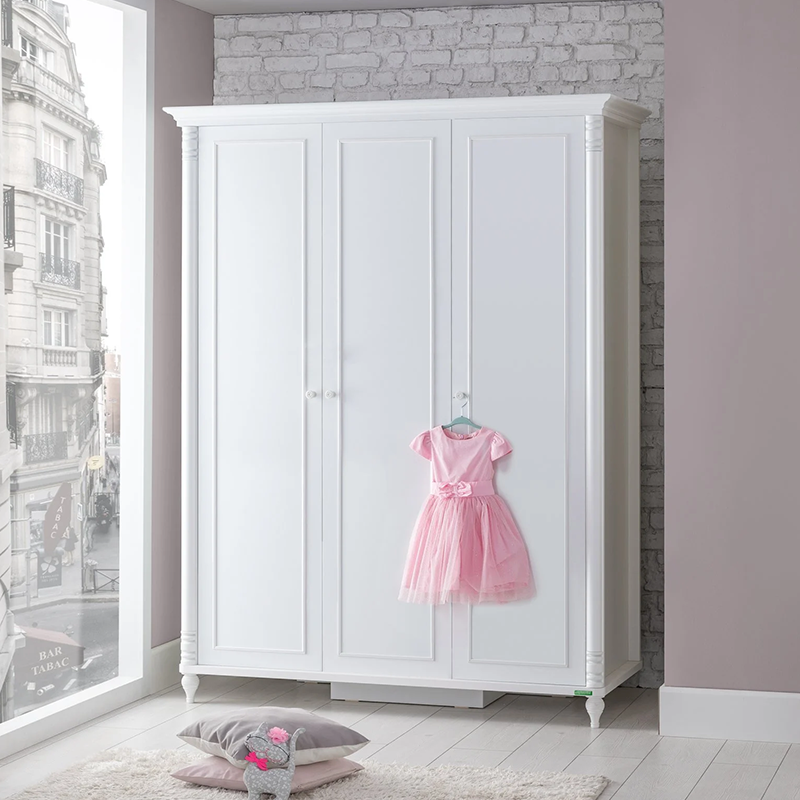 trikrilen-detski-garderob-nil-bjal (1) Трикрилен детски гардероб от серията NIL