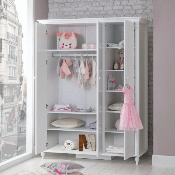 Трикрилен детски гардероб от серията NIL