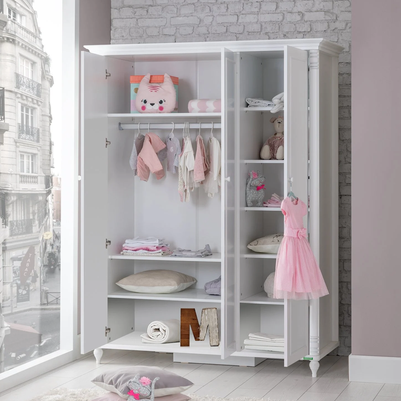 trikrilen-detski-garderob-nil-bjal (2) Трикрилен детски гардероб от серията NIL