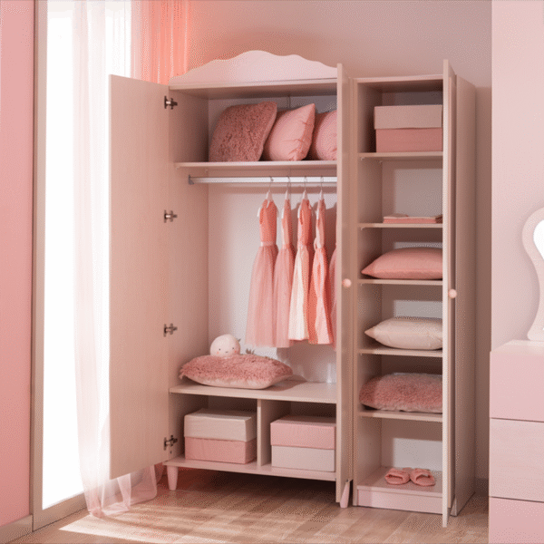 Трикрилен детски гардероб от серията POLLINA