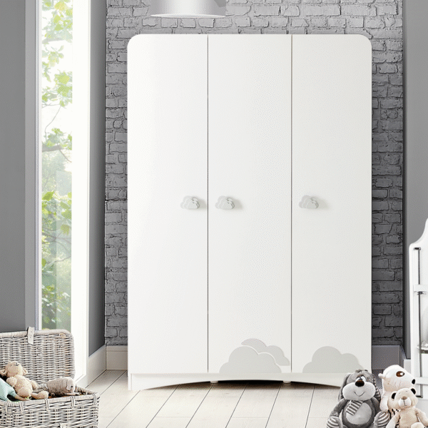 Трикрилен детски гардероб от серията PORI