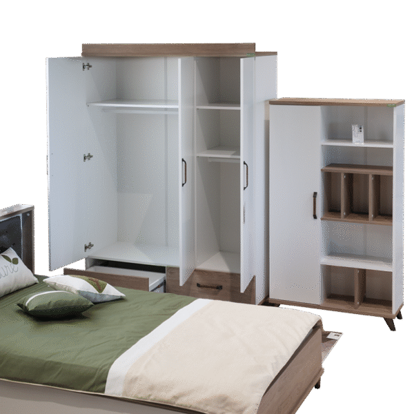 Детски трикрилен гардероб от серията NATURA